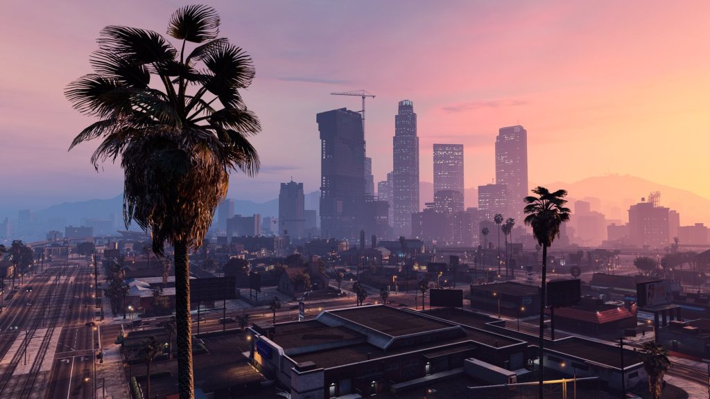 GTA 5 sur PS5 vue de Los Santos